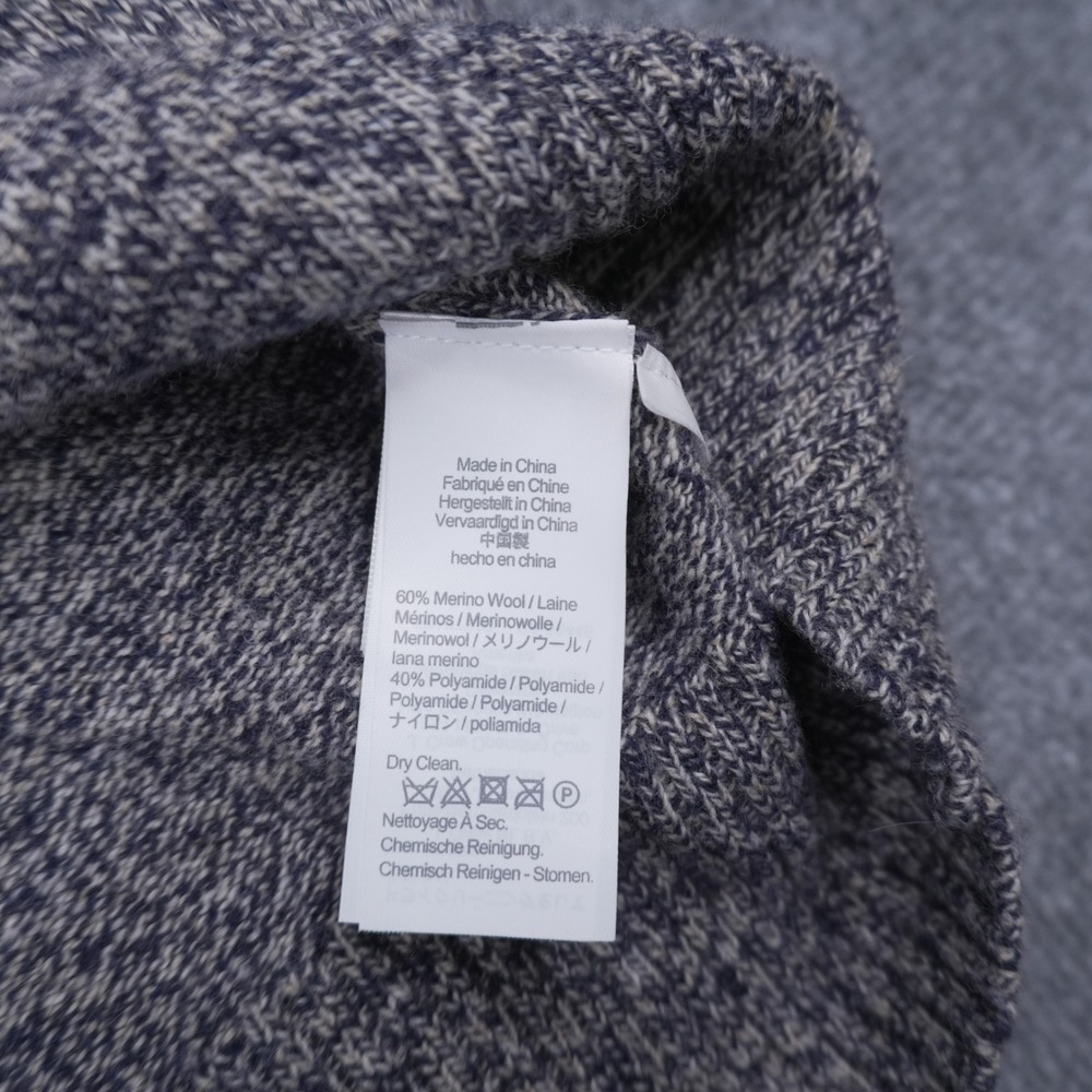 J.Crew Rugged Merino Sweater Mens XL Navy Marled Wool Blend Crewneck - Picture 3 of 7
